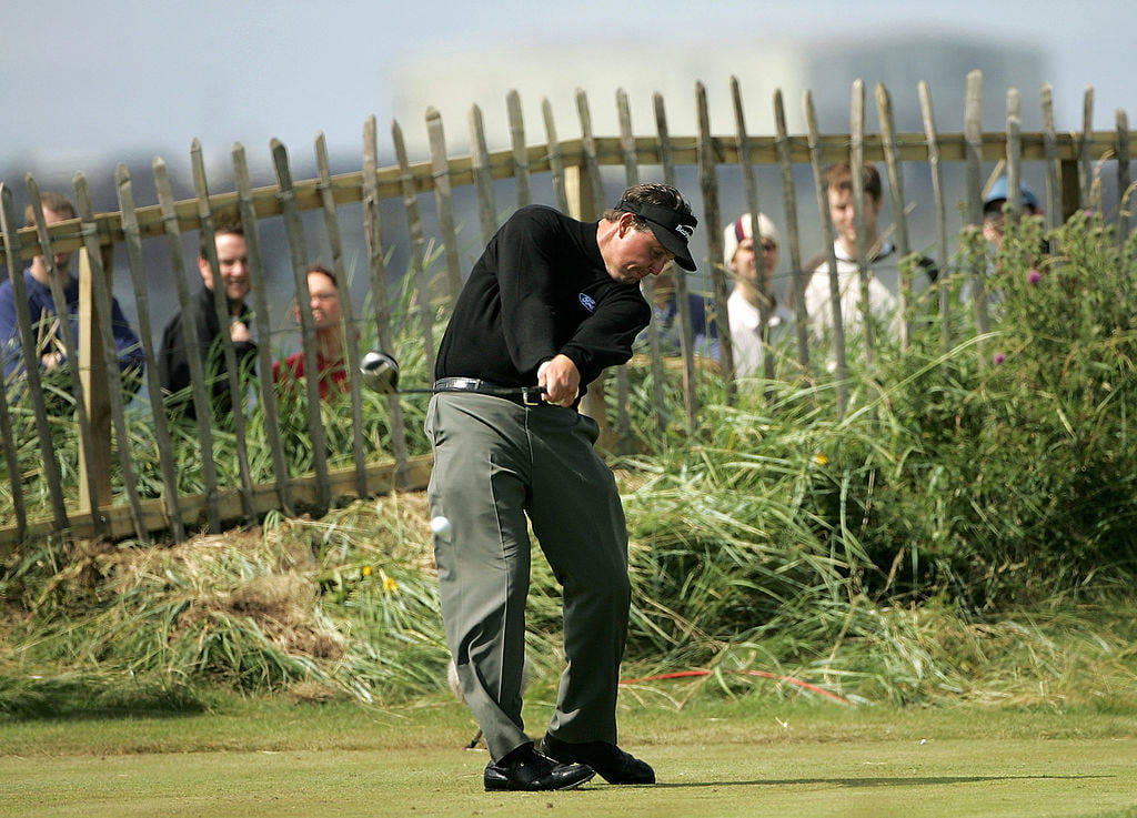 Phil Mickelson in action during The 133rd Open at Royal Troon in 2004